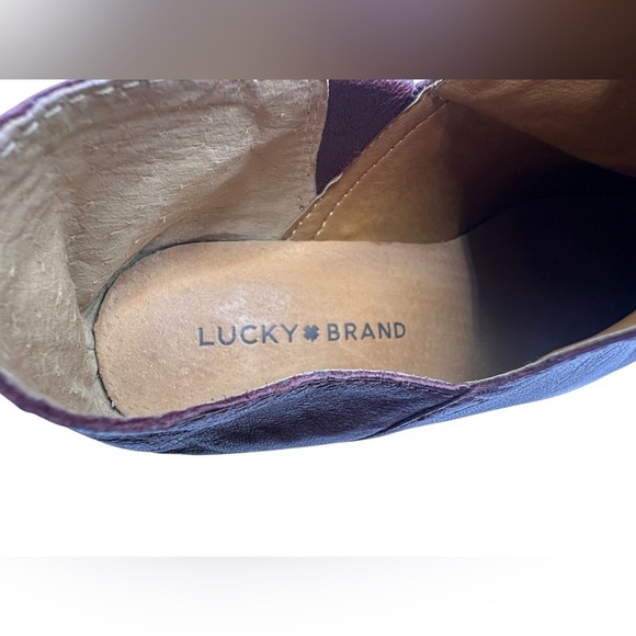 Women Lucky Brand Women\'s Red/Brick Fausst Bootie Size 9.5